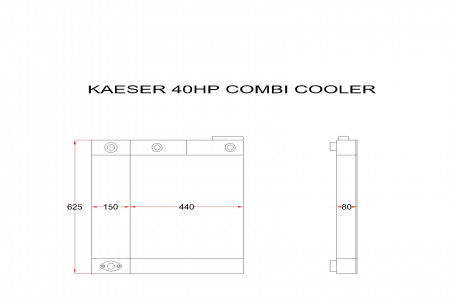 KAESER 40 HP COMBI COOLER